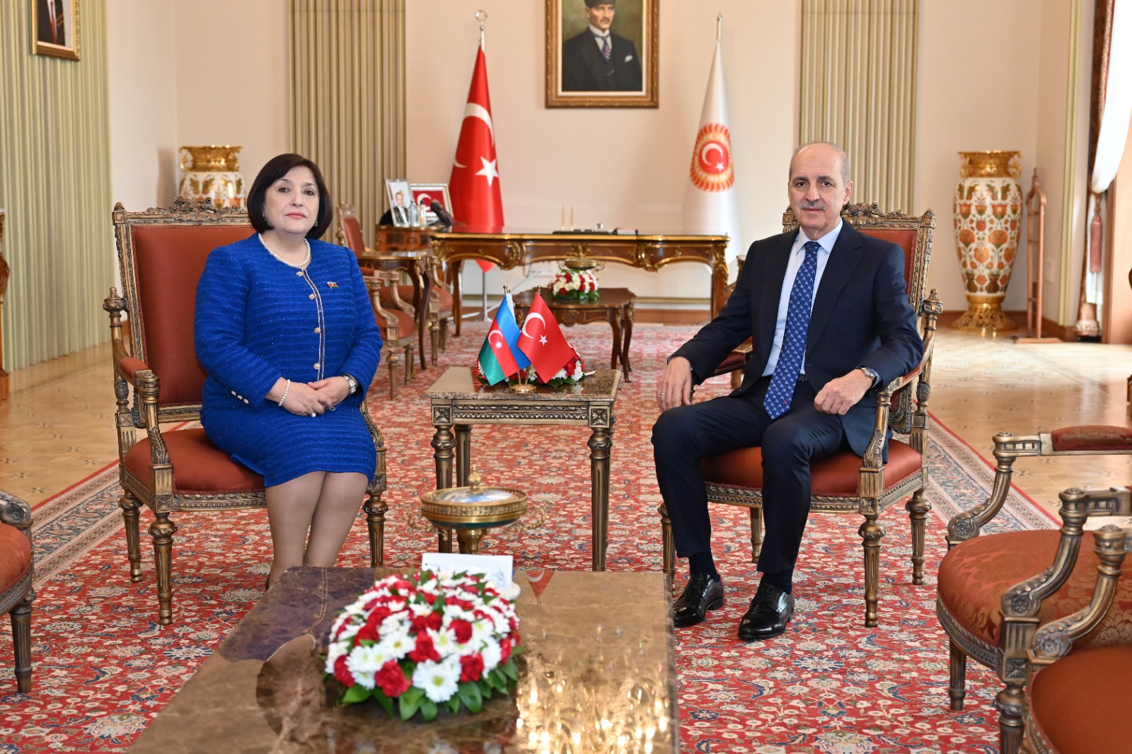 Спикер Милли Меджлиса Сагиба Гафарова встретилась с председателем Великого Национального Собрания Турции